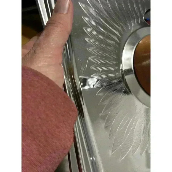 Vintage MCM Hellerware Nutcracker Chromium Wood Tray No. 2040 Family Traditions - Picture 6 of 13